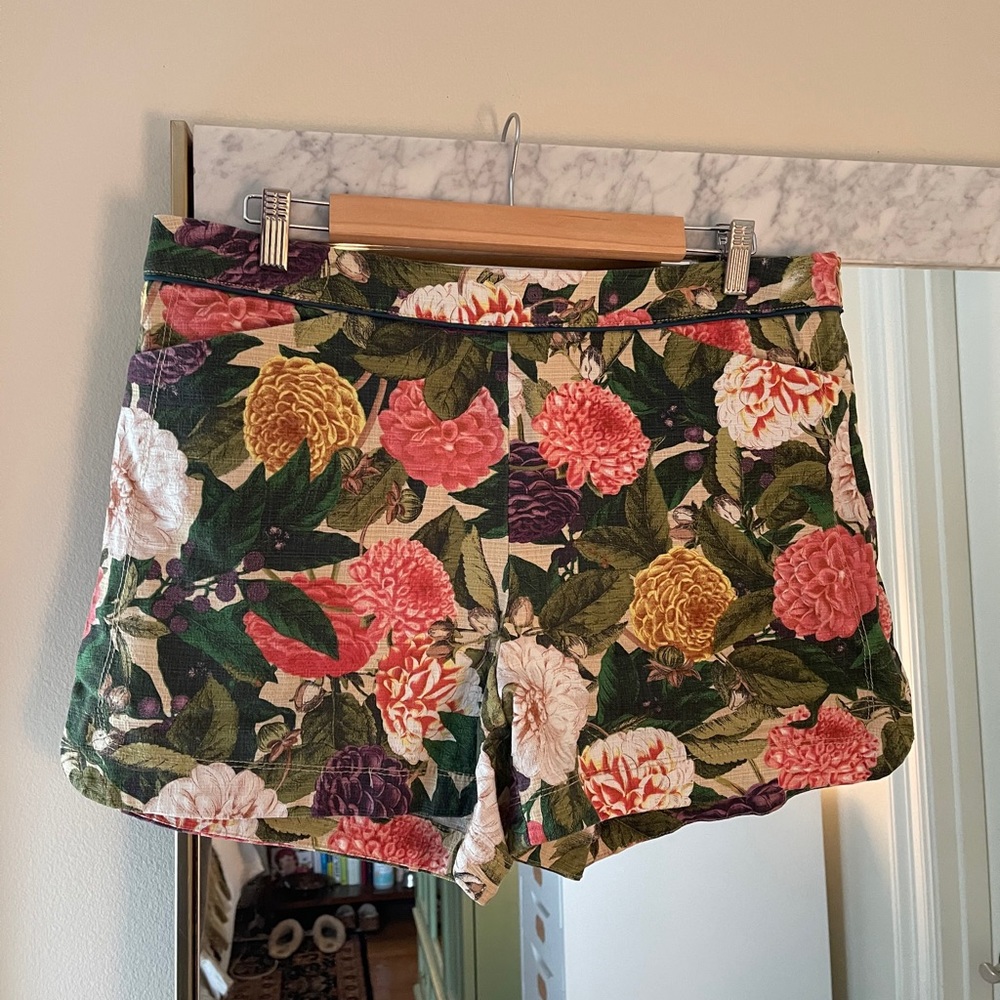 Floral Print High Waisted Shorts